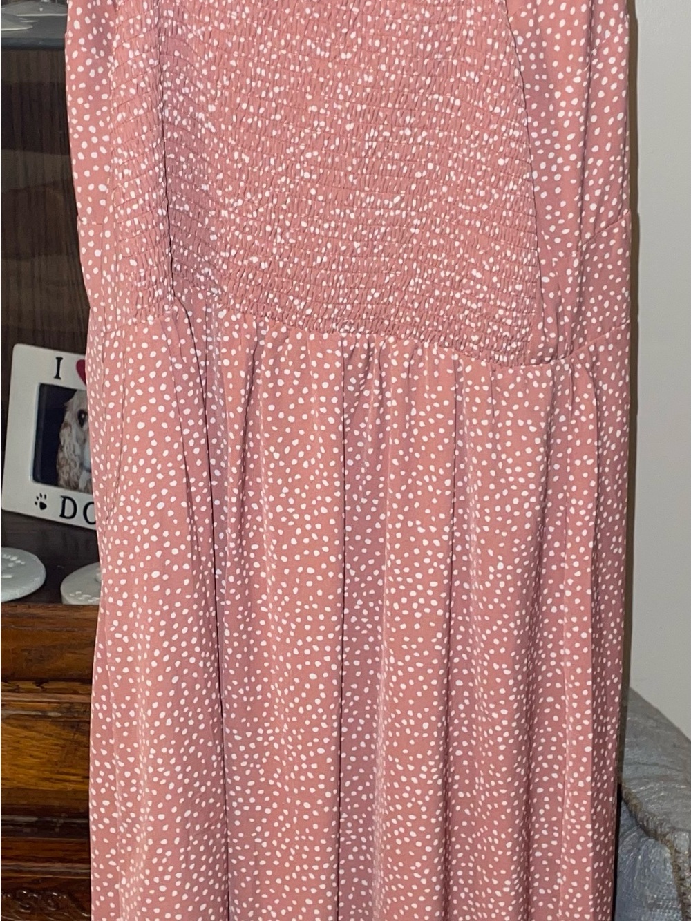 Abercrombie & Fitch Dusty Rose Dotted  Sundress, XL - Picture 4 of 8